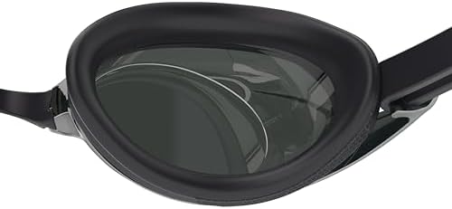 Speedo Unisex Adult Vanquisher 3.0 Optical Mirrored Swim Goggle- Speedo Black/Smoke/Silver Mirror, -2.5 - 3