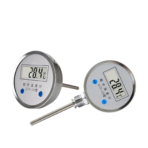 Digital Bimetal Thermometers Reactor Temperature Sensor Industrial Gauge Stainless Steel Axial Radial Design(401-30CM)