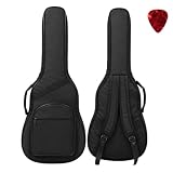 Capa Case Bag Para Violão 3/4 Baby Preta Infantil Mini Tipo Taylor Acolchoada Almofadada Espumada Forrada Macia Com Enchimento Alça Mochila Ajustável Proteção Transporte Estudante Criança Juvenil