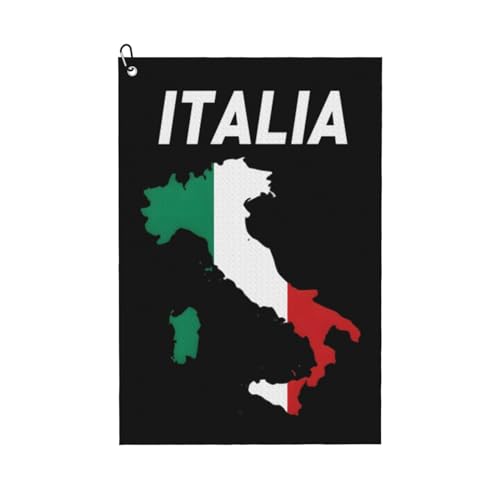 WFUUGNJ Italia Italian Flag Golf Towel Microfiber Towel Sports Ice Towel Neck Yoga Golf Accessories Gift