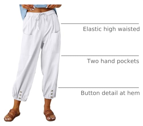 Image of Bozanly Women Casual Harem Pant Boho Loose Yoga Capris Trousers 2026