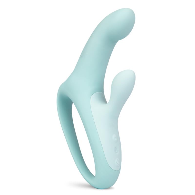 Luma, Vibrador Conejito, Estimulación de Clítoris y Punto G, 9 Modos de Vibración, Silicona, Sumergible (Azul)