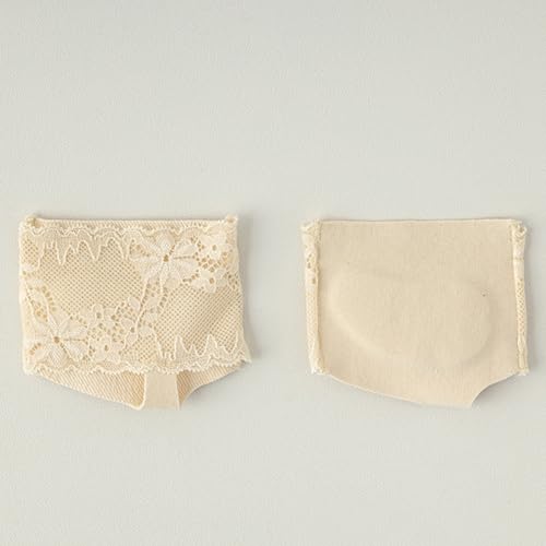 Image of DUNKOING 4 Pairs Lace Open Toe half Socks Womens Cushion Padded Toe Topper Socks for Heel Mule Sandals Clog 5-9 (lace, 4beige)