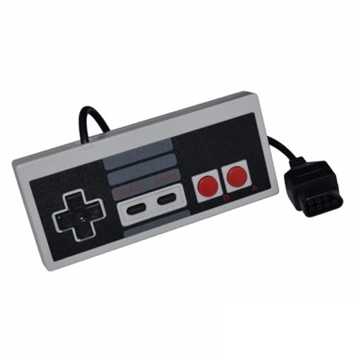 Straße Game Manette de Jeu Compatible Nintendo NES, 1,60m de Câble, Boutons A/B/Start/Select, Gris
