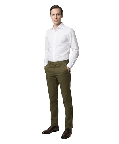 Pantalon chino coton homme tissu extensible coupe classique style business