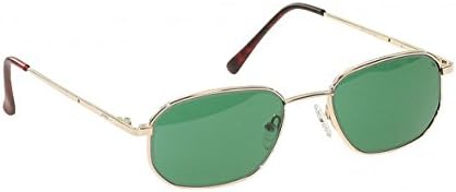 Green Shade #2.0 Hot Glass Furnace Spectacles In Economy Metal Antique Gold Frame - 53Mm Eye Size.