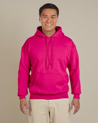 Gildan Men's Fleece Hooded -Sweatshirt, Style G18500 Heliconia2