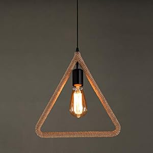 E27 hennep kroonluchter Moderne rechthoekige industriële kroonluchter in rustieke stijl, geschikt voor gloeilampen of…