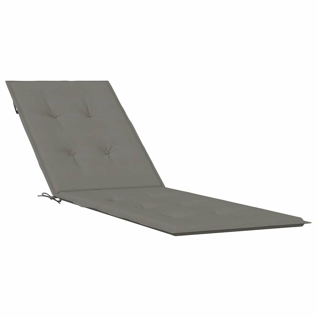 Nakładka na leżak melanżowy, ciemnoszary (75 + 105) x 50 x 4 cm, materiałowa tapicerka na meble ogrodowe, antypoślizgowa konstrukcja i miękka tapicerka
