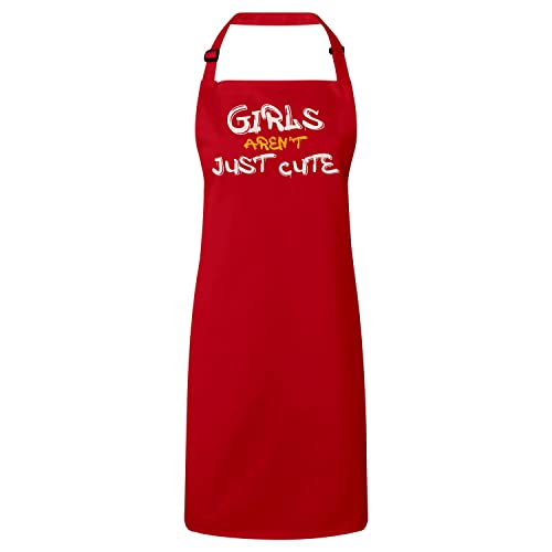 Tablier cuisine rouge de qualité supérieure au design féministe et finitions soignées