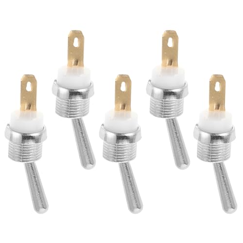 NOLITOY 5 Piezas Interruptor Apagado Motosierra Metálico Resistente la Intemperie con Botón Palanca para Mantenimiento y Reparación de Herramientas de Gasolina