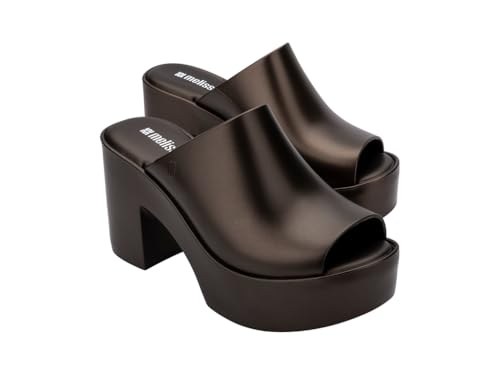 Image of Melissa Mule Heel Collection - Fashion Sandal for Women - Iridescent Comfortable Mule Style - High-Shine Upper with Bubblegum Scent - Chic and Sophisticated