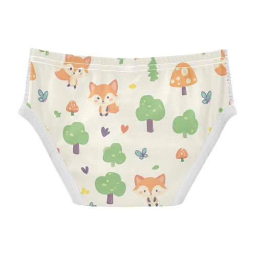 Wusikd Cute Foxes Boys' Underwear Cotton Forest Boys Briefs Soft Toddler Underwear 2T2