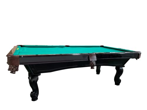 8 Ft. Tunierpoolbillard Billardtisch Pool Modell Winston Nr.:21 Billard mit 3cm starken Schieferplatten Tuchfarbe grün Gestellfarbe Nussbaum Braun – Bild 5