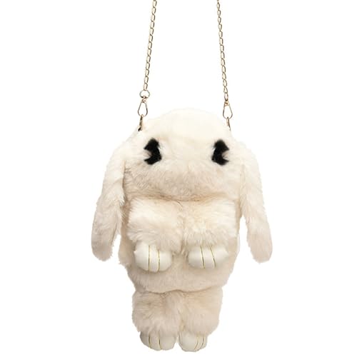 Monedero de conejito peluche con cadena para complementar tus looks diarios 6