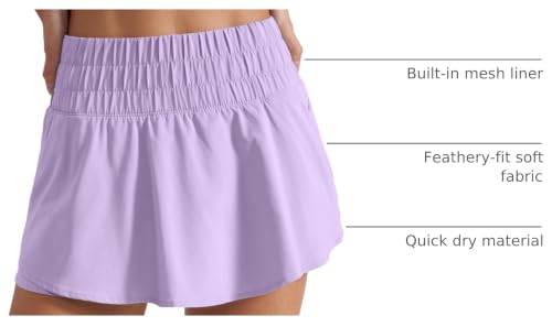 Image of CRZ YOGA Ruffle Skirt Overlay Athletic Shorts | High Waisted, Quick Dry, Lightweight, Flowy, A Zip Pocket, for Women