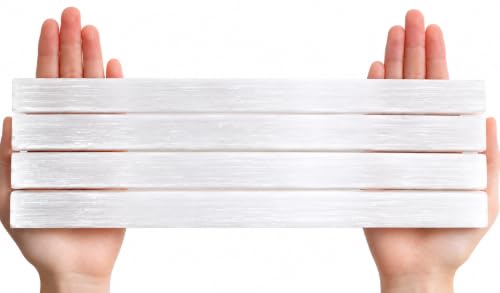 4 Pack Large Selenite Crystal Sticks 10-11