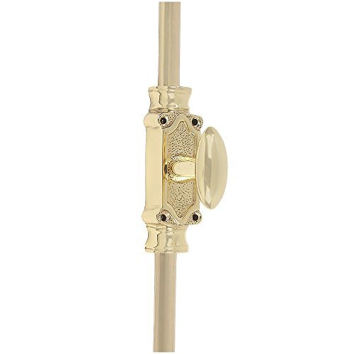 Top Rated A29 Hardware 6 Feet Solid Brass Classic Style Window Cremone Bolt, Polished Lacquered Finish