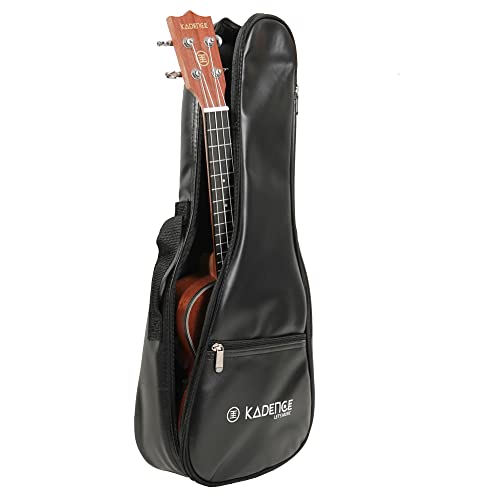 Image of Kadence UK-LBAG-BLK Jamming Series Concert Ukulele Bag | Padded Soft Gig Bag | Front Accessory Pocket | for Concert Ukulele | Black