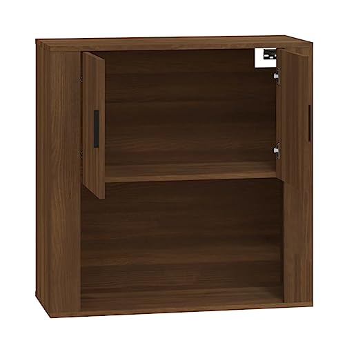 Meuble de rangement à compartiments et portes suspendues, format compact en bois - 6