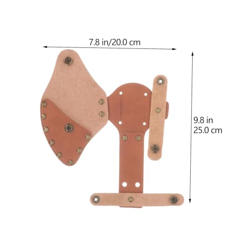 Parliky Thick Leather Hatchet Cover Camping Axe Case Snap Buttons Protective Sleeve for Axe Durable Protector Case