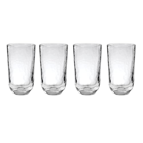 Lenox Homespun Clear Tall Highball Glasses, 20oz, Set of 4