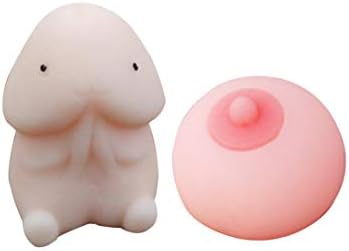 Crazy lin Funny Squishy Toys Squeeze Ball Slow Rising Anti Stress Dollls Tricky Gifts (2PCS-2)