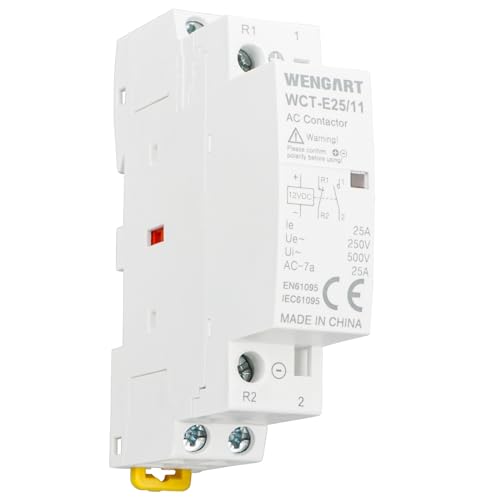 Wengart Contactor de corriente continua para el hogar WCT-E25,DC12V 25A 1NO1NC, fiable y duradero para proteger dispositivos eléctricos