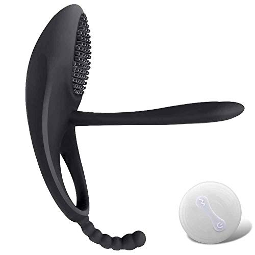 LUOWAN Aņīlló Péné Vîbrådôr Clītoris para Pareja Hombre,10 Modes Estîmúlạdór Mụjer Clītőris, Cóckrîng Silicone Vībrạdór Anīlló con Control Remoto, Juguétęs Séxuạl para Pàréjàs