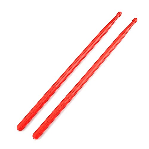 Par de baquetas de percusión de nailon rojo miniatura 3