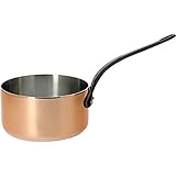 braun De Buyer \'Inocuivre First Classe\'Kochtopf, Kupfer, Edelstahl, mit Schaft aus Stahl, Diamètre 14 cm