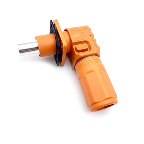 Conector para batería 120A 25mm² naranja ángulo recto miniatura 2