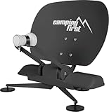 Camping First Satmex mobil 3 – Antenna Satellitare Completamente Automatica (Per uso mobile, si orienta automaticamente su Astra 19,2° Est, non richiede alimentazione elettrica aggiuntiva) – Antracite