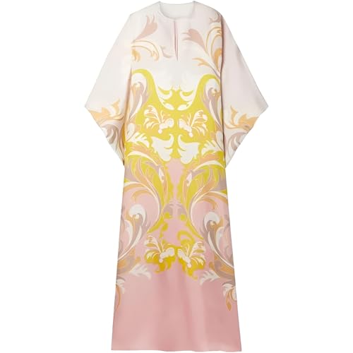 Women's Printed Silk & Satin Kaftan Dresses – Calf/Maxi Length – Loose Fit Lounge, Beach & Party Wear – Free Size2