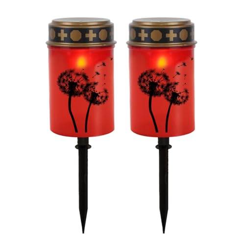 Luces De Tumba Para Cementerio, Lámpara De Cementerio Para Tumba - Luces Tumbas Para El Cementerio | Lámparas De 2 - Luz LED Impermeable Para El Cementerio Del Jardín Grabweg Hinterhof Decoraciones