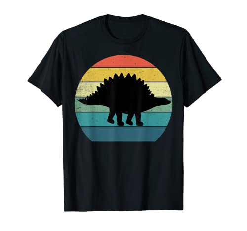 Estegosaurio Dinosaurio Animal Retro Vintage Años 70 80 Estética Camiseta