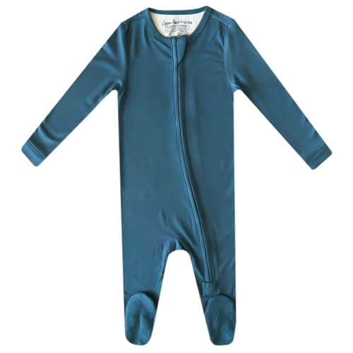 Image of Copper Pearl Baby Zip-Up Footie Pajamas - Soft Stretchy Sleep and Play Footies for Boys and Girls