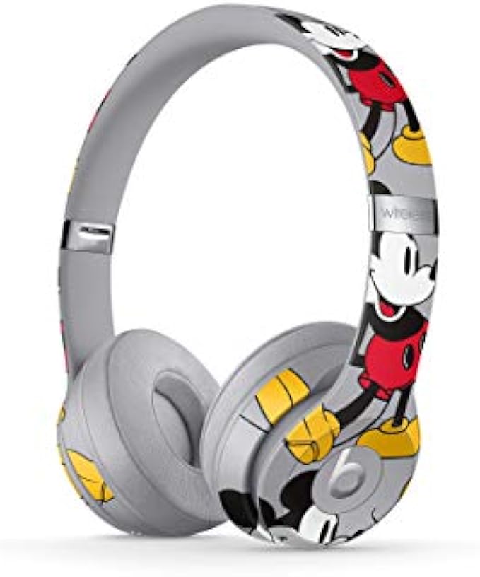 Beats Solo3 Wireless On-Ear Headphones - Apple W1 Headphone Chip, Class 1 Bluetooth, 40 Hours Of Listening Time - Mickey's 90th Anniversary Edition - Grey (Previous Model)