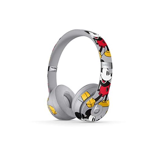 Beats Solo3 Wireless On-Ear Headphones - Apple W1 Headphone Chip, Class 1 Bluetooth, 40 Hours Of Listening Time - Mickey's 90th Anniversary Edition - Grey (Previous Model)