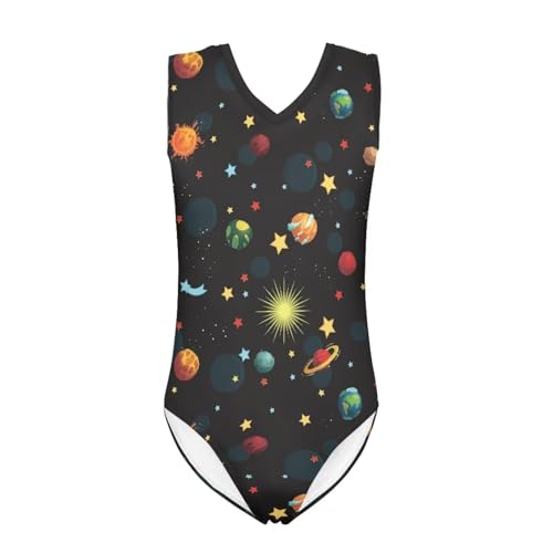 Image of Fashion Print One-Piece Swimsuits for Girls,Soft Stretchy One Piece Bathing Suit Quick Dry Beach Swimwear 5-14 Years