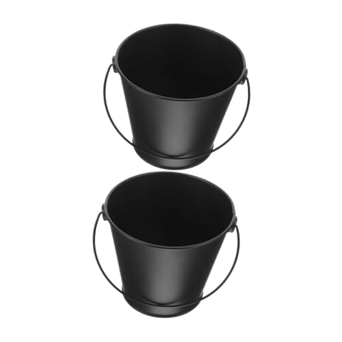 SEWACC Secchio per Grasso in Metallo Riutilizzabile 2 Pezzi per Barbecue Contenitore Compatto per Olio da Griglia Accessorio per Raccolta Grasso per Cucina all'Aperto e Picnic