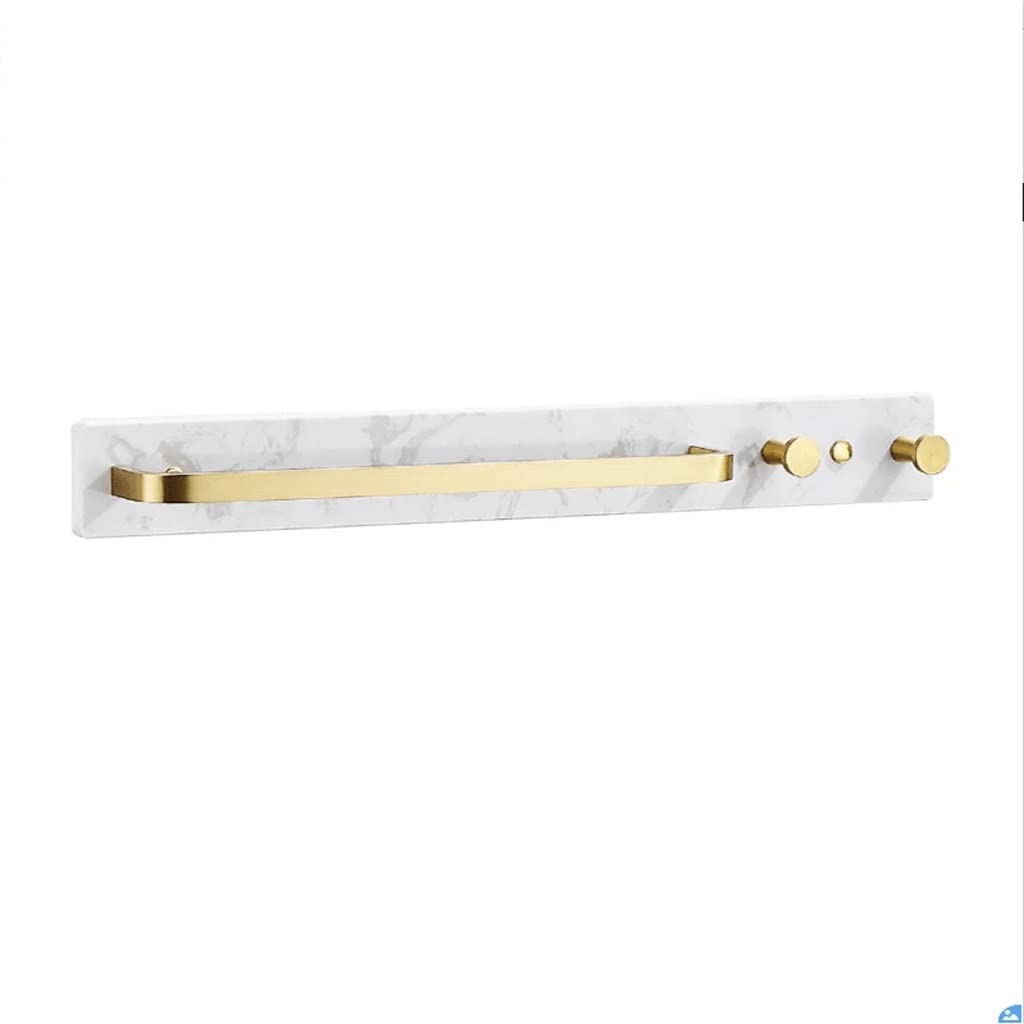 Porte-serviettes en marbre brossé pour organiser une salle de bain