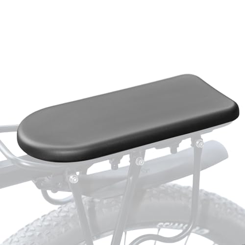 ROCKBROS Bike Rear Seat Youth Pad Manned Cushion with Hook & Loop Strap Child Bike Seat Bicycle Back Shelf MTB Ebike Carrier for Cargo & Passenger (12.6 * 5.9 inch)