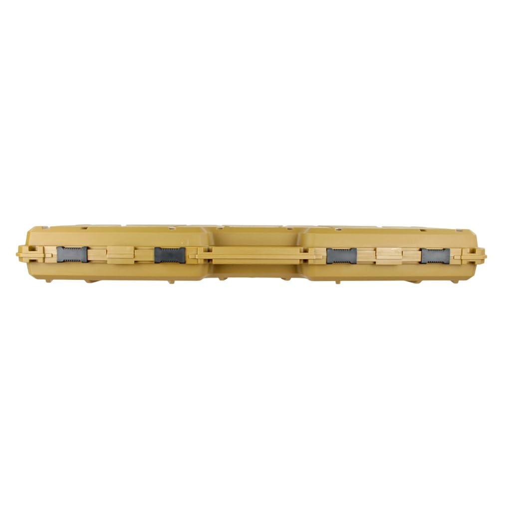 Genérico Maleta Rígida para Fusil, 87,5 x 35,5 x 10,8 cm, Interior Espuma Huevera, Color Coyote Tan. para Airsoft y Aire comprimido
