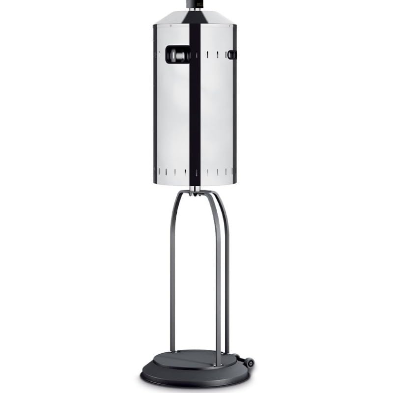 FAVEX - Parasol chauffant gaz Cosy Elegance Inox - Exterieur - 3 à 8 kW - 12m² - Livré avec tuyau et détendeur - 76 x 76 x 218 cm