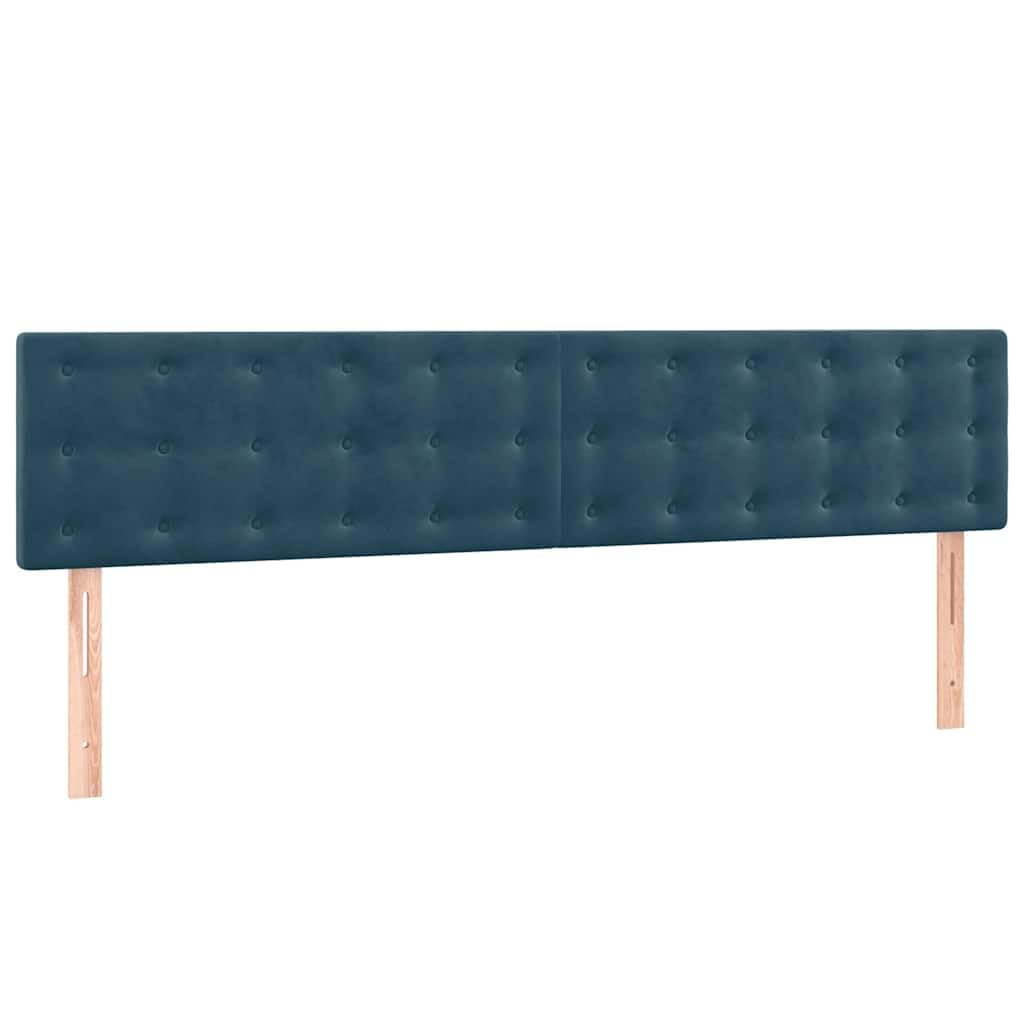 Cama con somier con funda de terciopelo de 160 x 200 cm y cabecero regulable en altura, incluye colchón de muelles ensacados para apoyo de dureza media