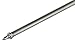 Nürnberger Double Bass Spike - Spike for Double Bass - Cone 31.5/34.5 mm - Stainless Steel Tube Rod Diameter 10 mm - Removable - Plastic Bulb - Made in Germany