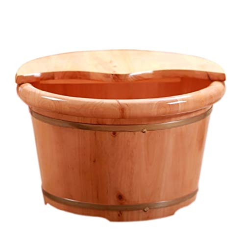 Spa de pies de madera natural 41 cm diámetro x 26 cm alto
