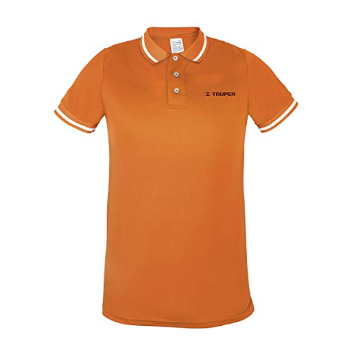 Polo Truper dry fit color naranja para hombre talla CH