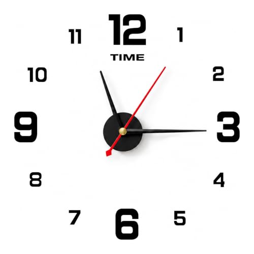 Image of Sehaz Artworks DIY Frameless Silent Wall Clock for Bed Room - 30 X 30 Cm